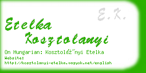 etelka kosztolanyi business card